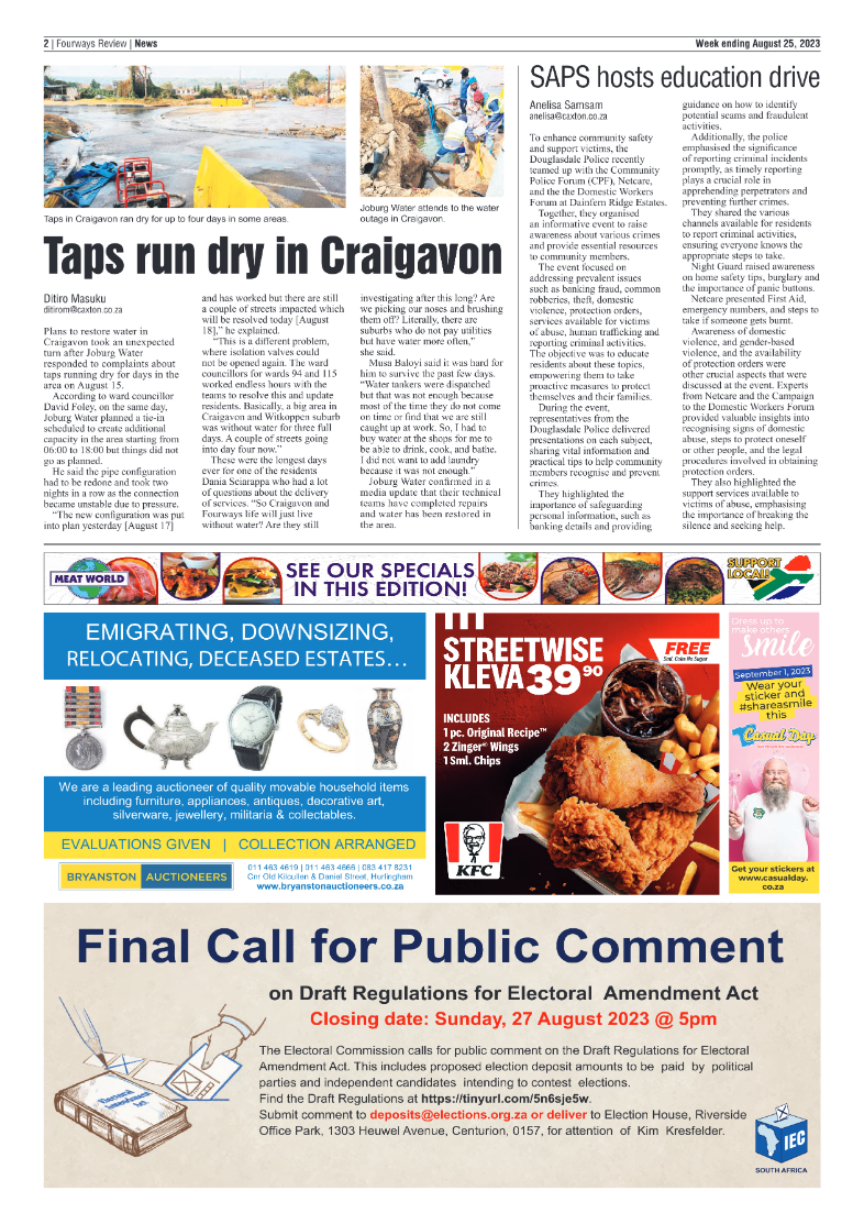 Fourways Review 25 August 2023 page 2
