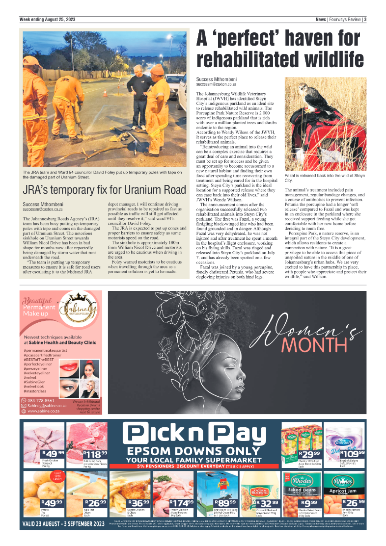 Fourways Review 25 August 2023 page 3
