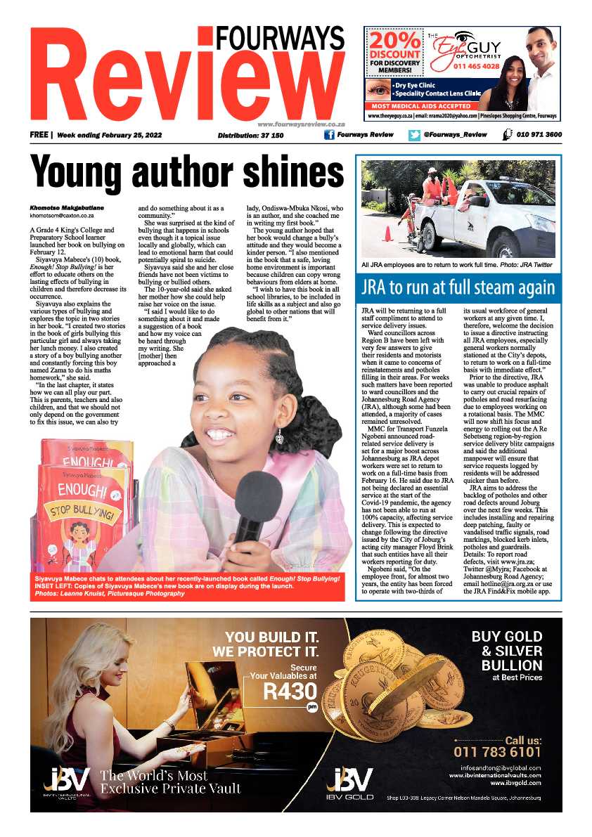 Fourways Review 25 February 2022 page 1