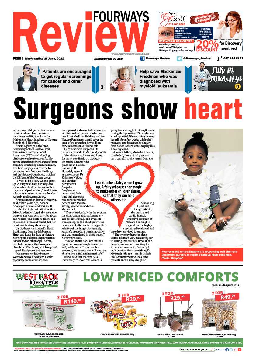 Fourways Review 25 June 2021 page 1