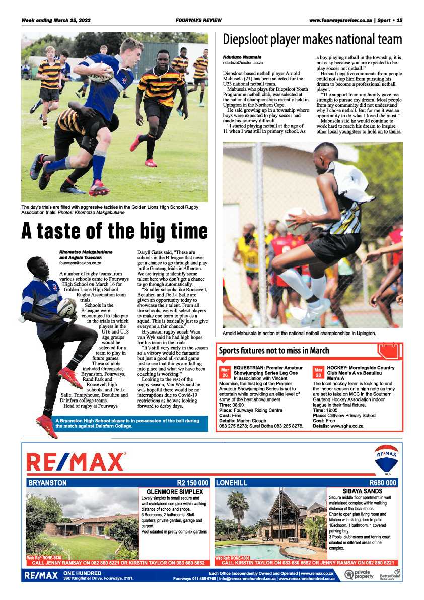 Fourways Review 25 March 2022 page 15