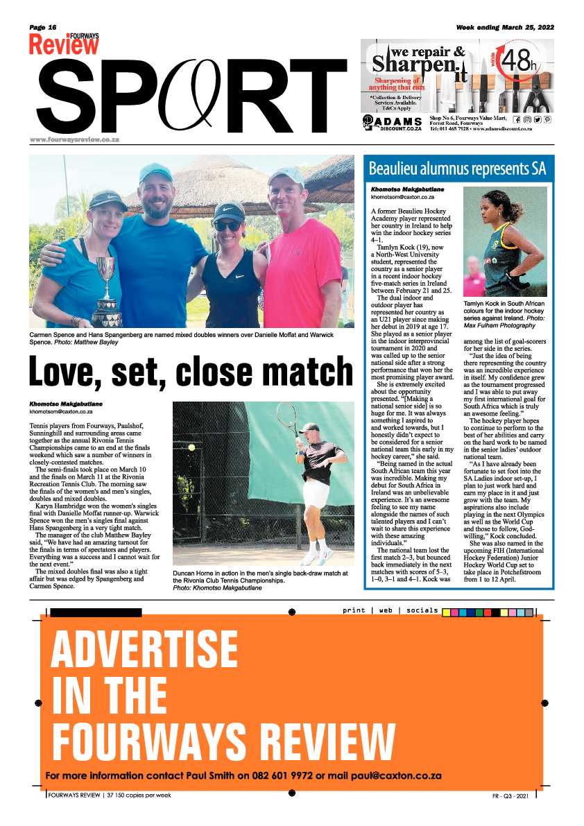 Fourways Review 25 March 2022 page 16