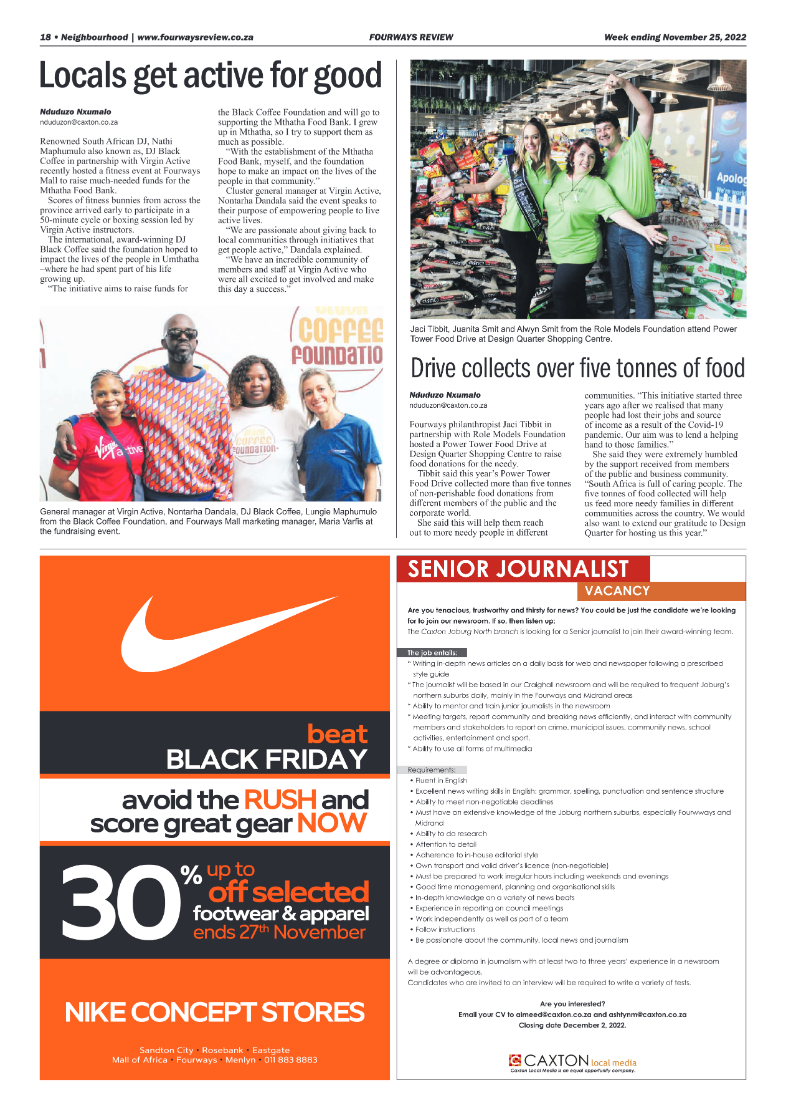 Fourways Review 25 Nov 2022 page 18