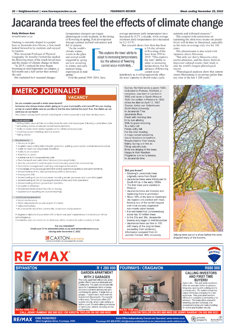 Fourways Review 25 Nov 2022 page 20