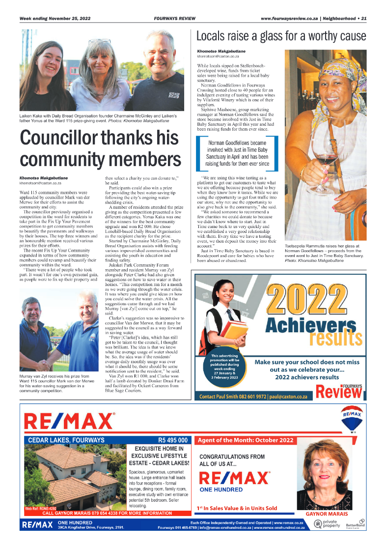 Fourways Review 25 Nov 2022 page 21