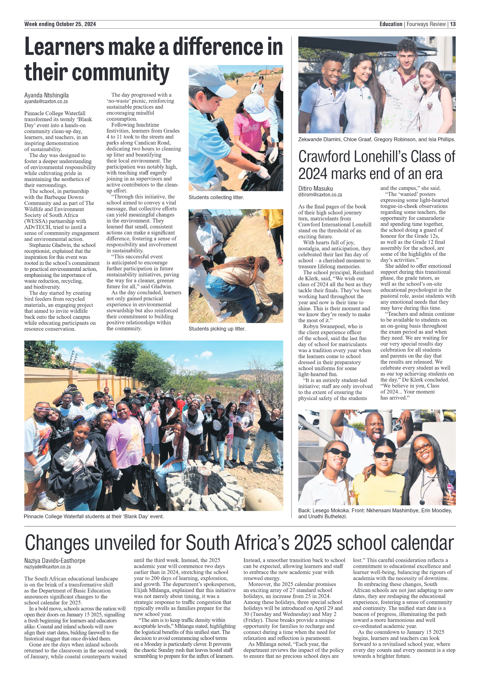 Fourways Review 25 October 2024 page 13