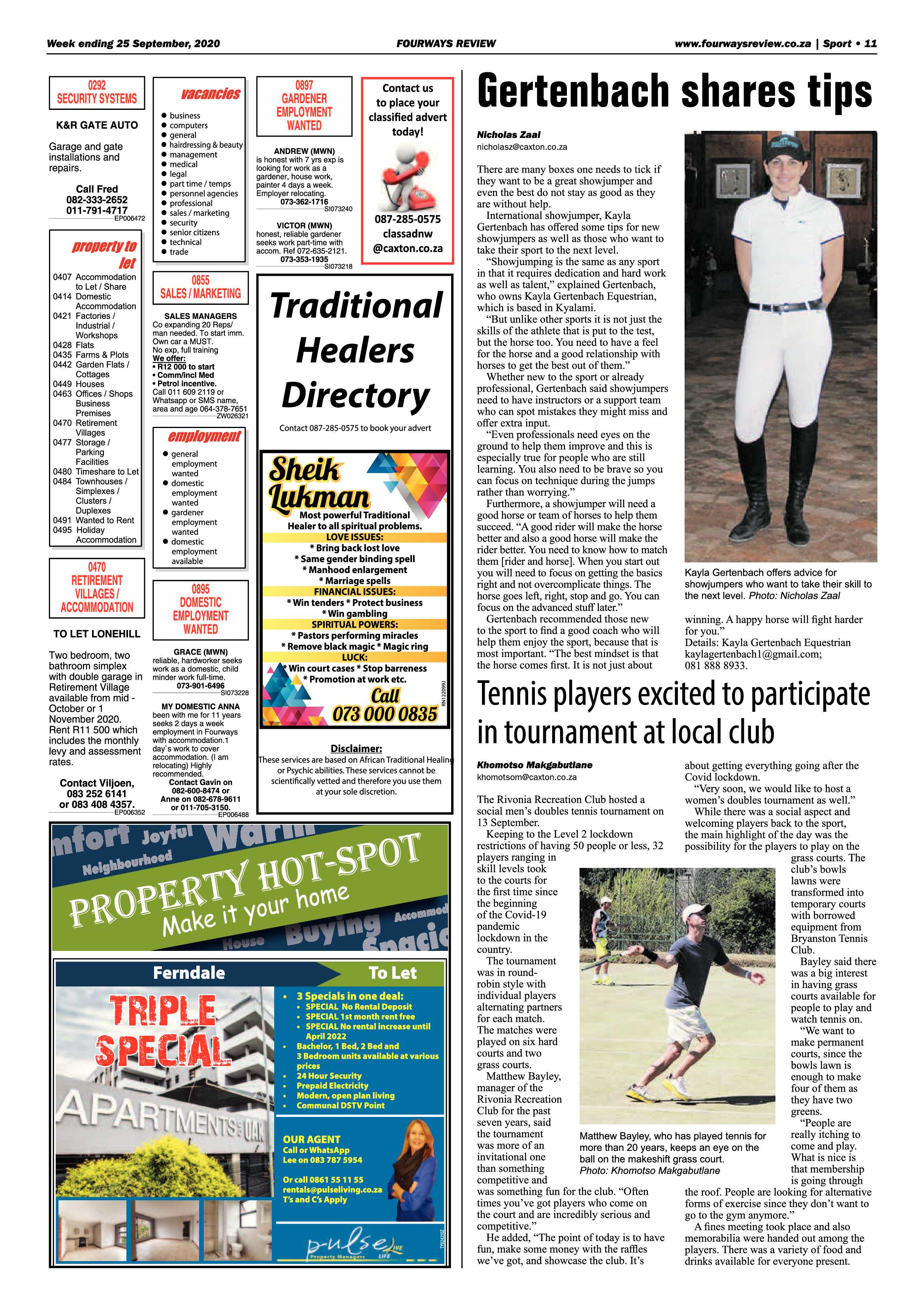 Fourways Review 25 September 2020 page 11