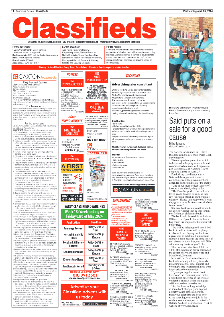 Fourways Review 26 April 2024 page 14