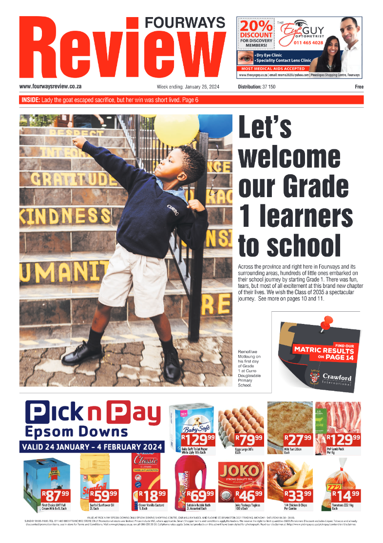 Fourways Review 26 January 2024 page 1