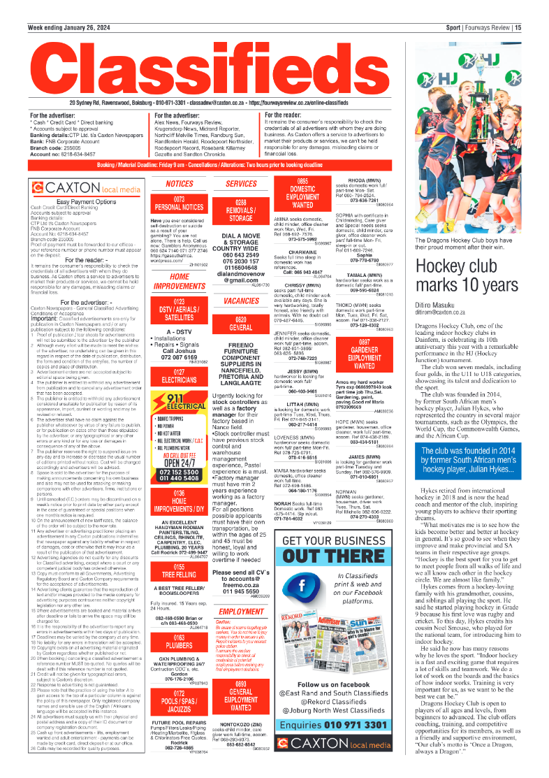 Fourways Review 26 January 2024 page 15