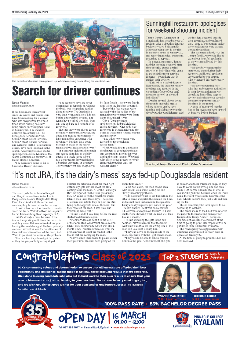 Fourways Review 26 January 2024 page 3