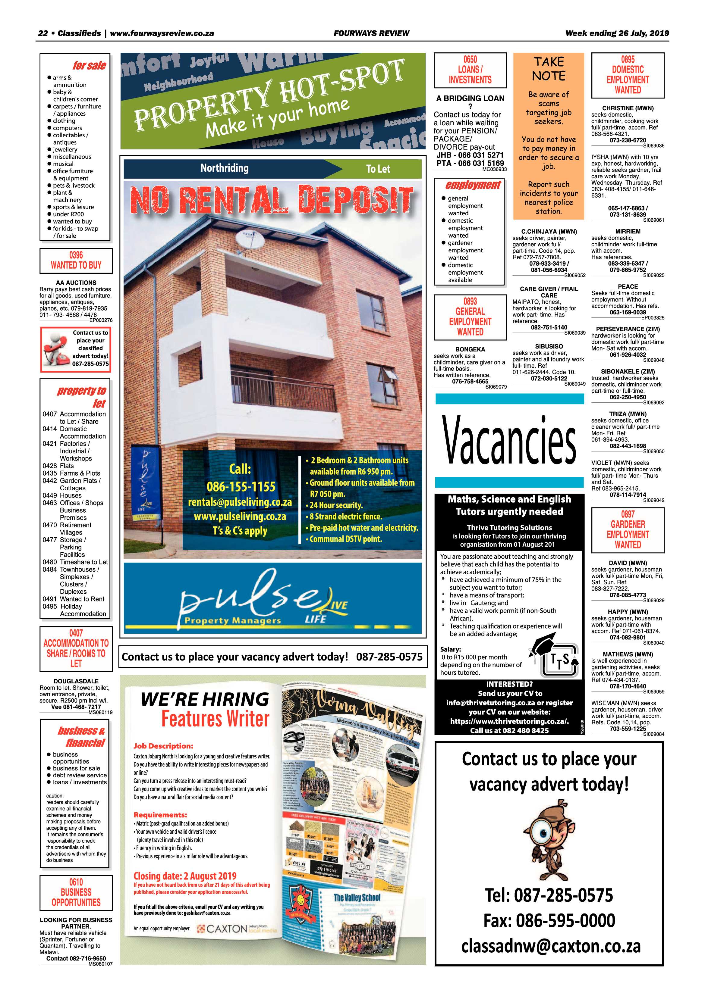 Fourways Review 26 July, 2019 page 22