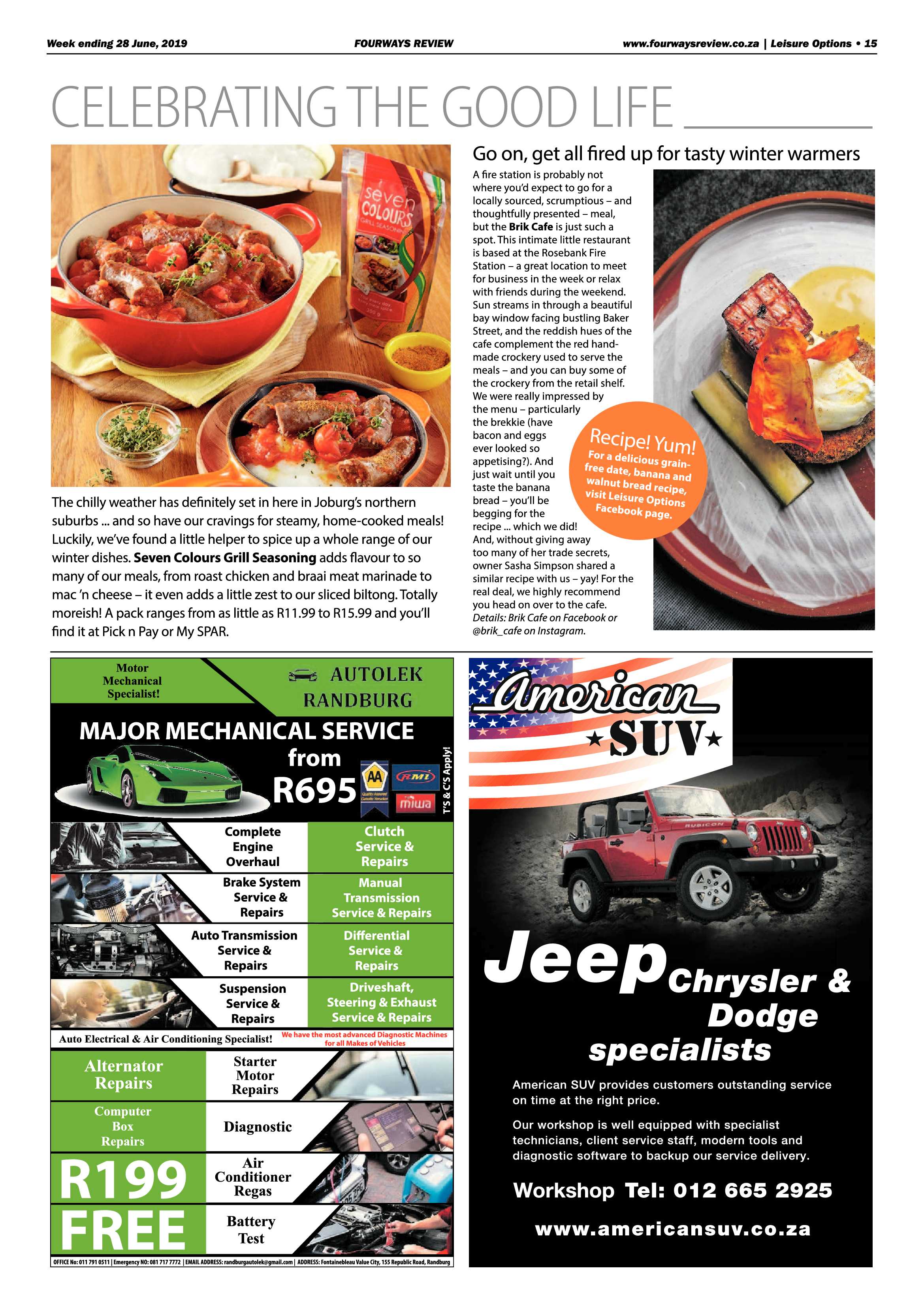 Fourways Review 26 June, 2019 page 15