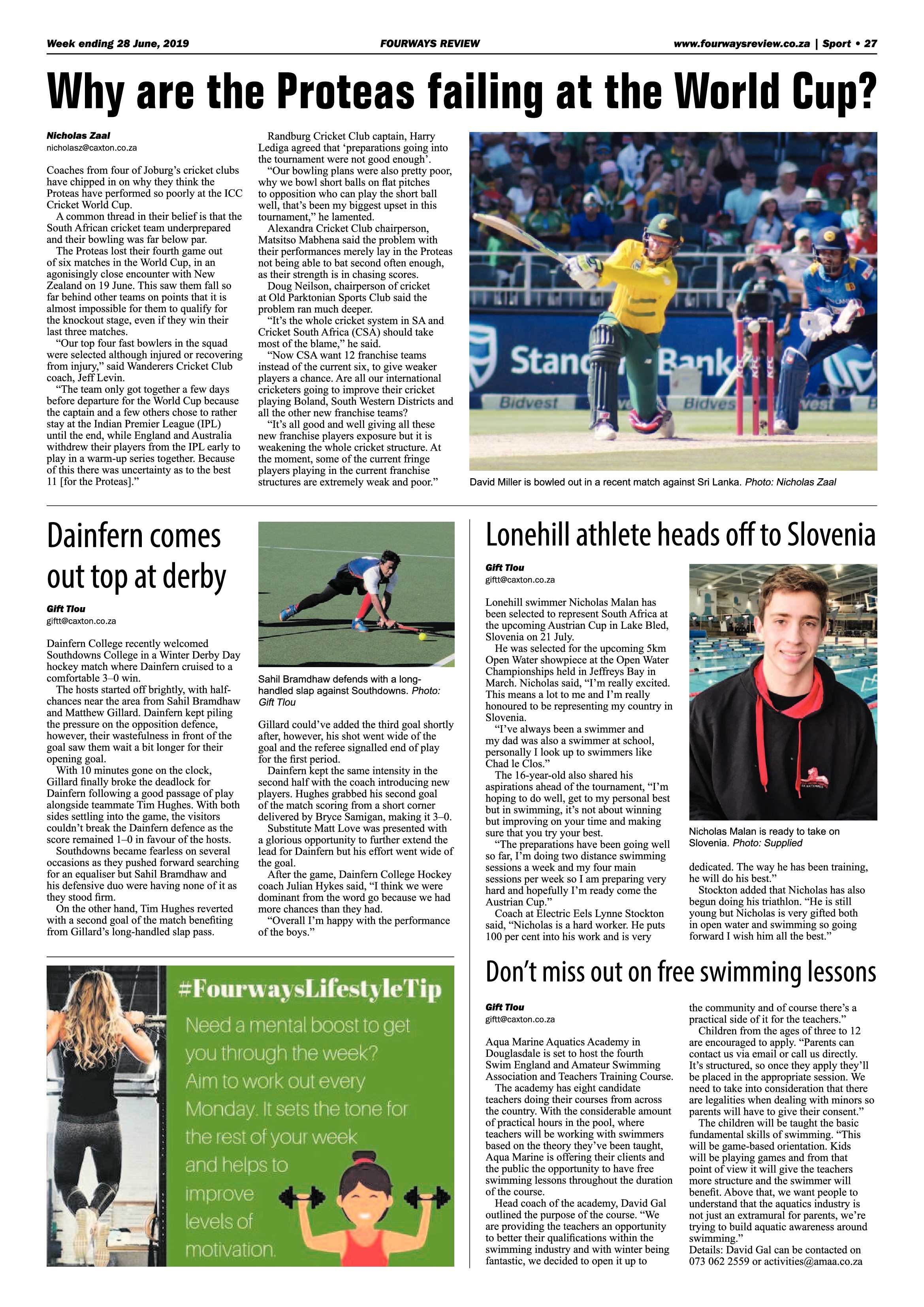 Fourways Review 26 June, 2019 page 27