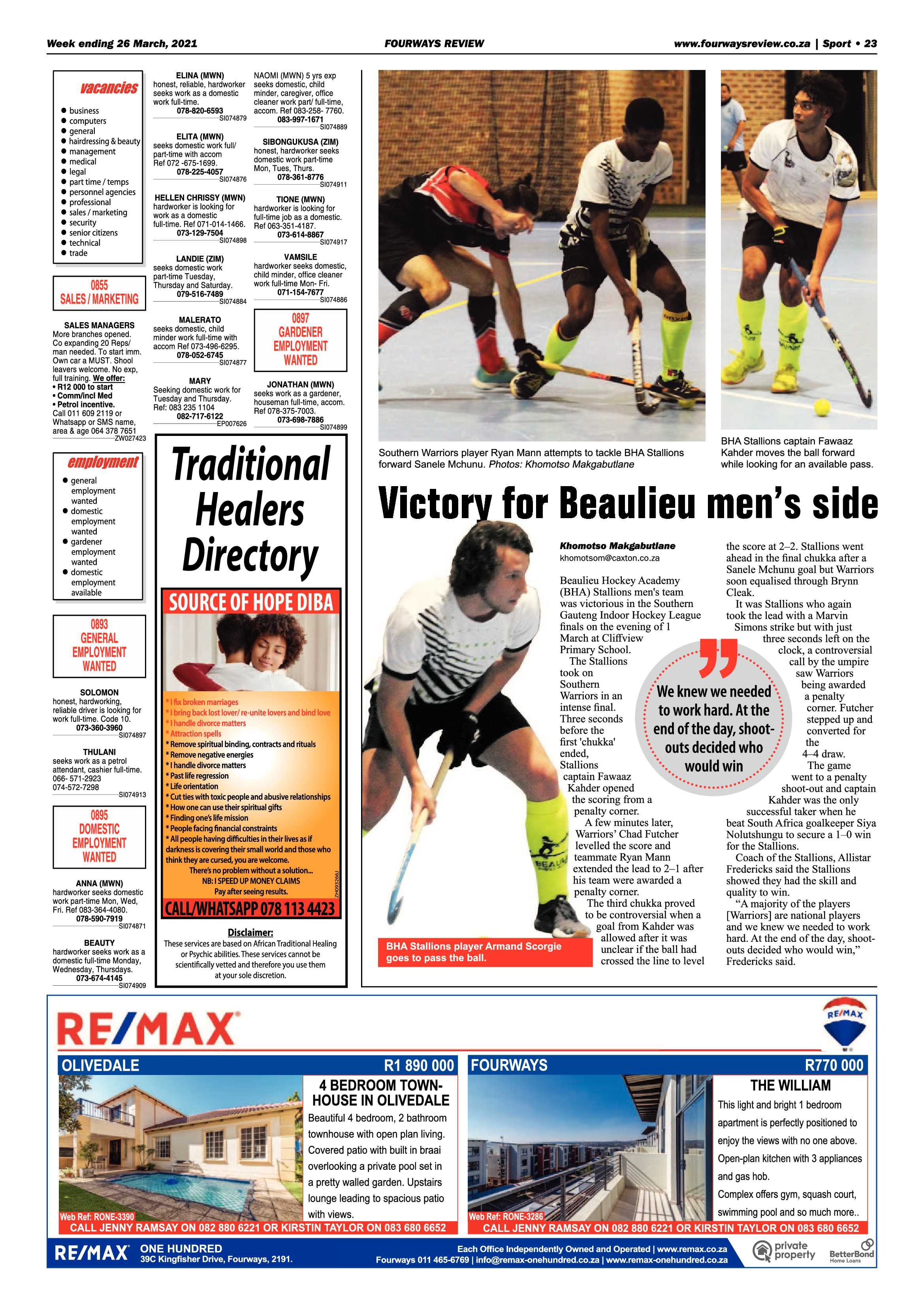 Fourways Review 26 March 2021 page 23