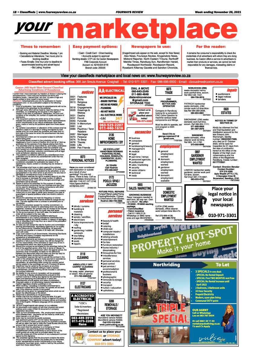 Fourways Review 26 November 2021 page 20