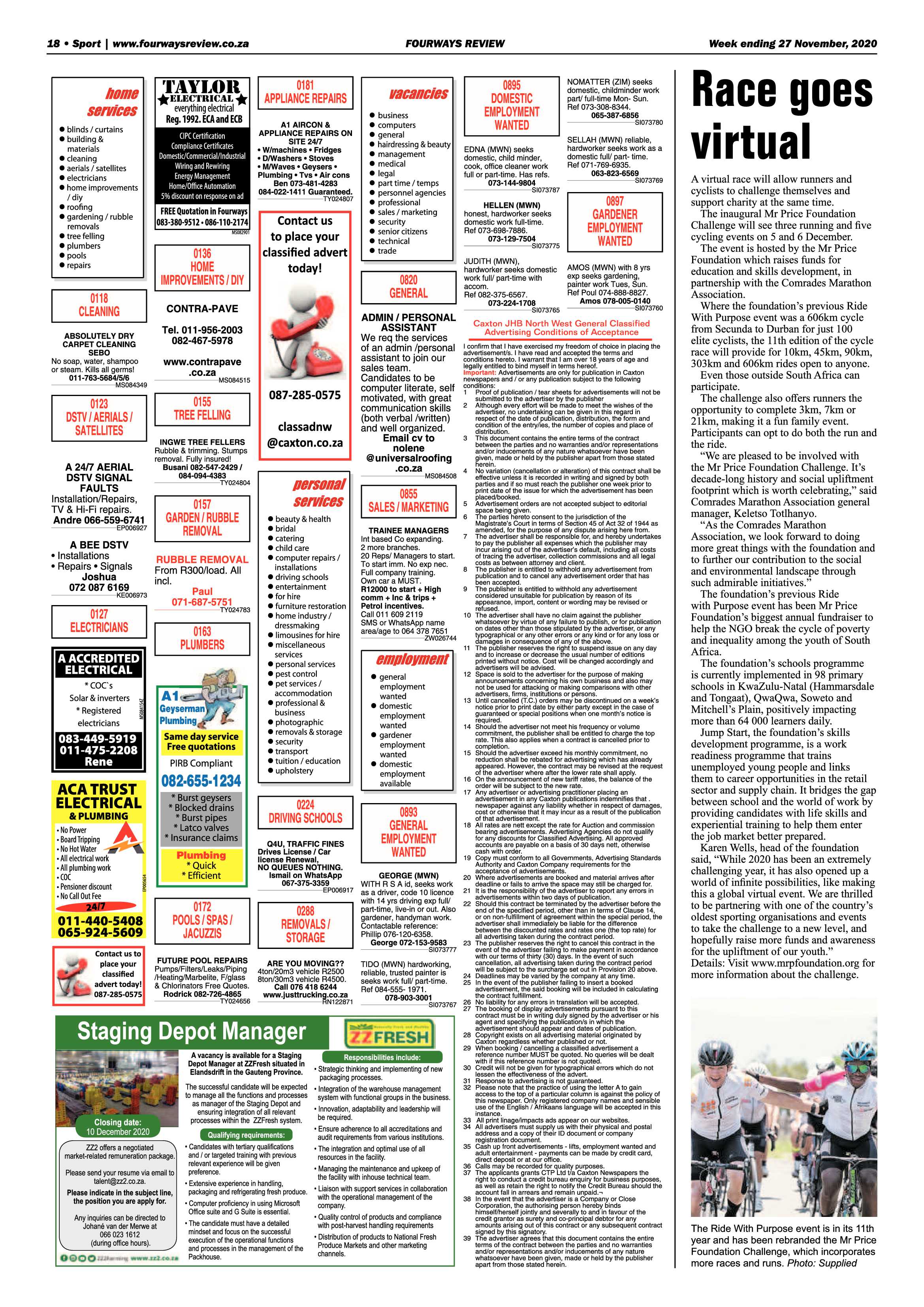 Fourways Review 27 November 2020 page 18