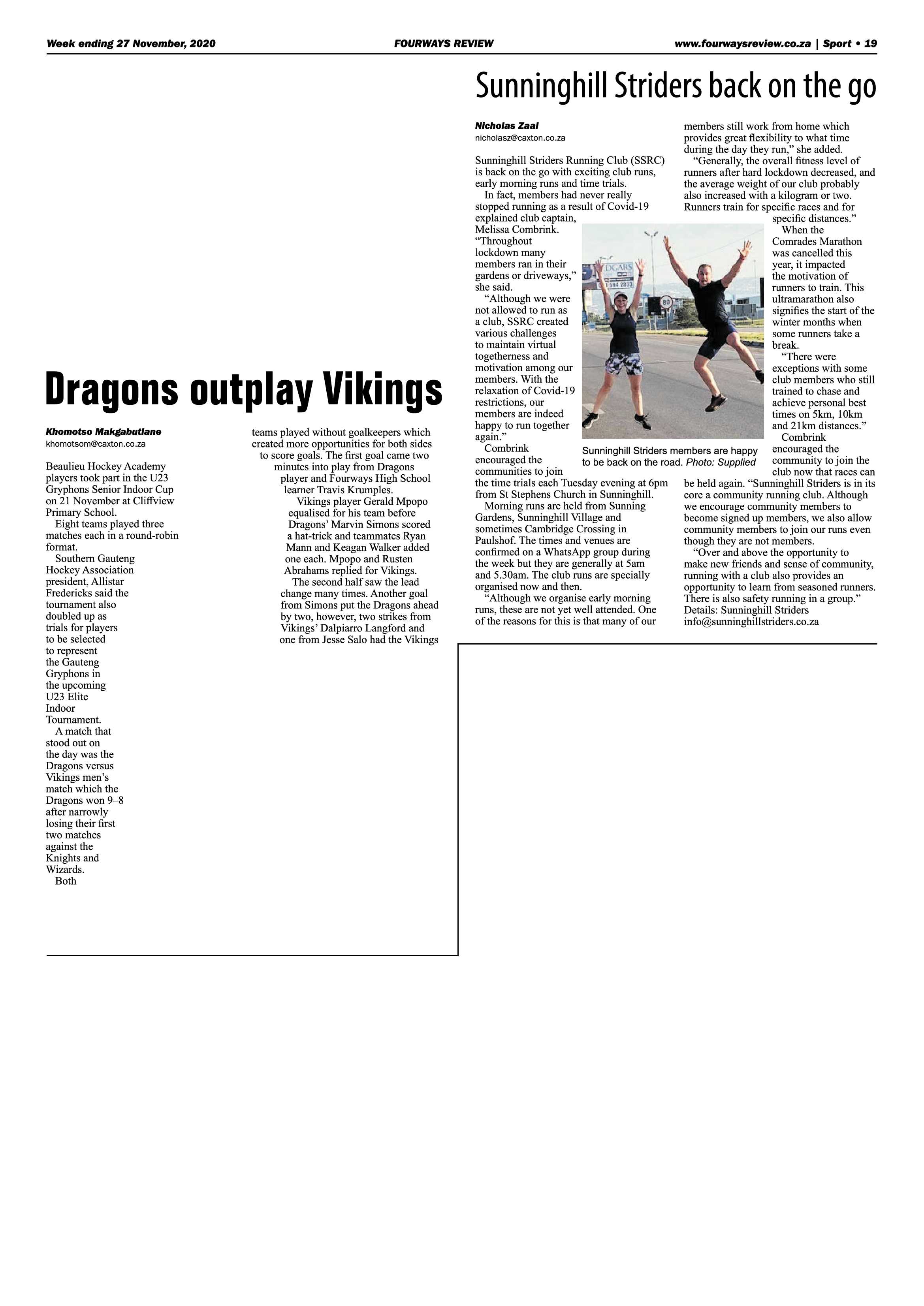 Fourways Review 27 November 2020 page 19