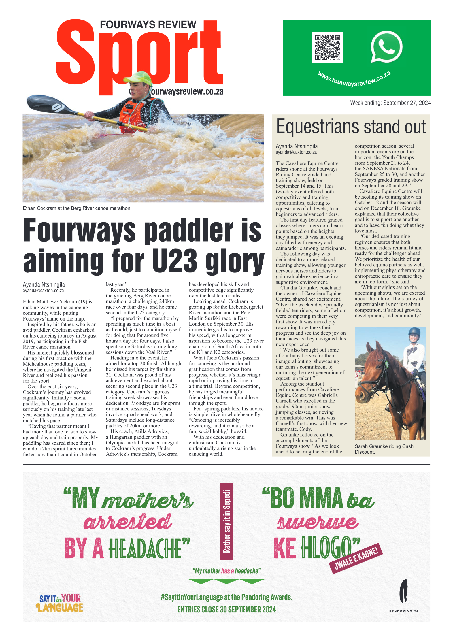 Fourways Review 27 September 2024 page 16