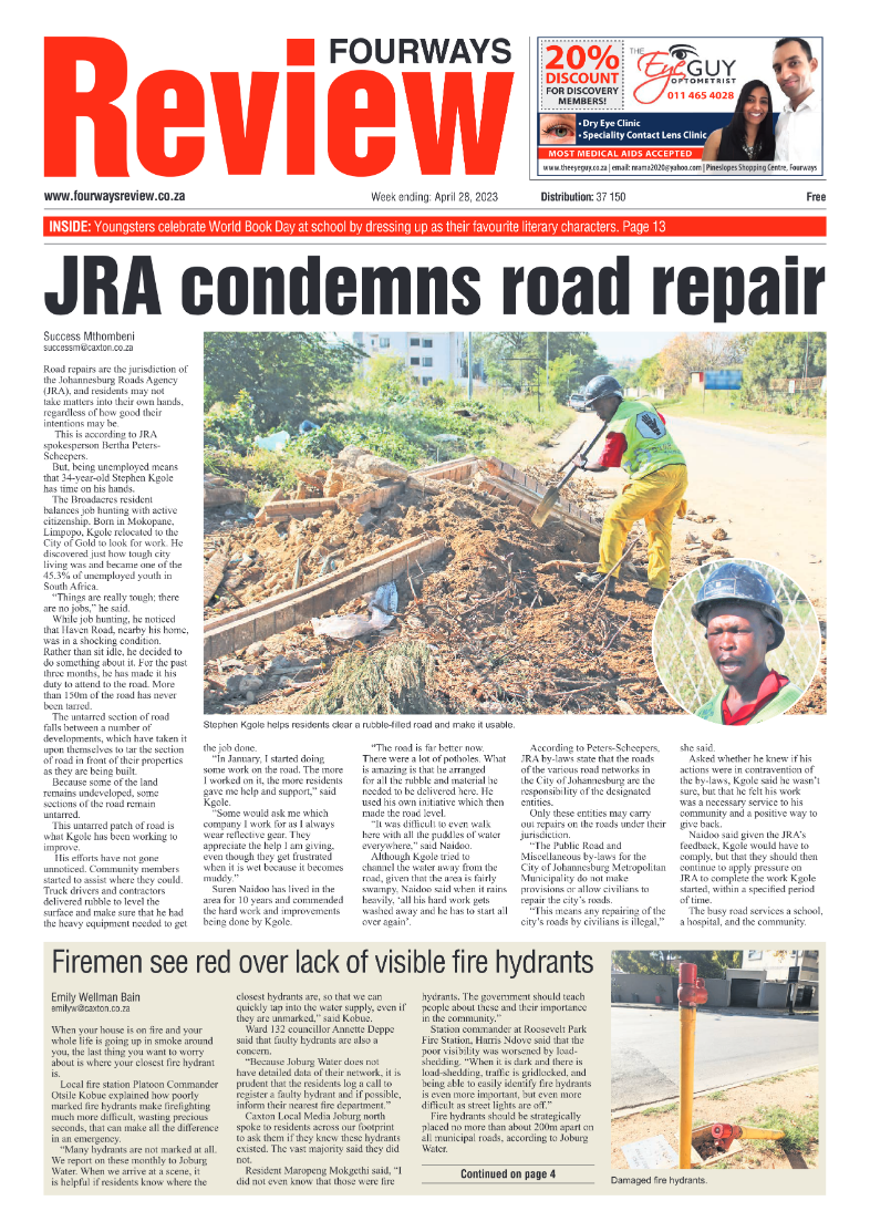 Fourways Review 28 April 2023 page 1