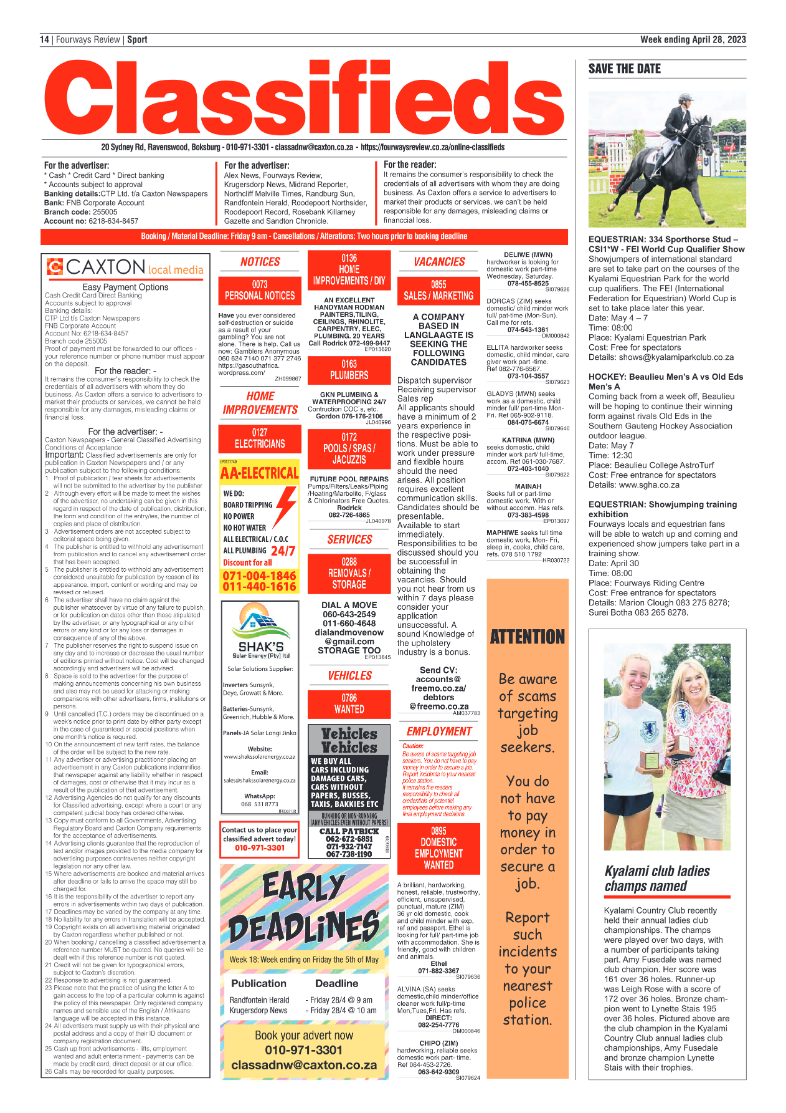 Fourways Review 28 April 2023 page 14