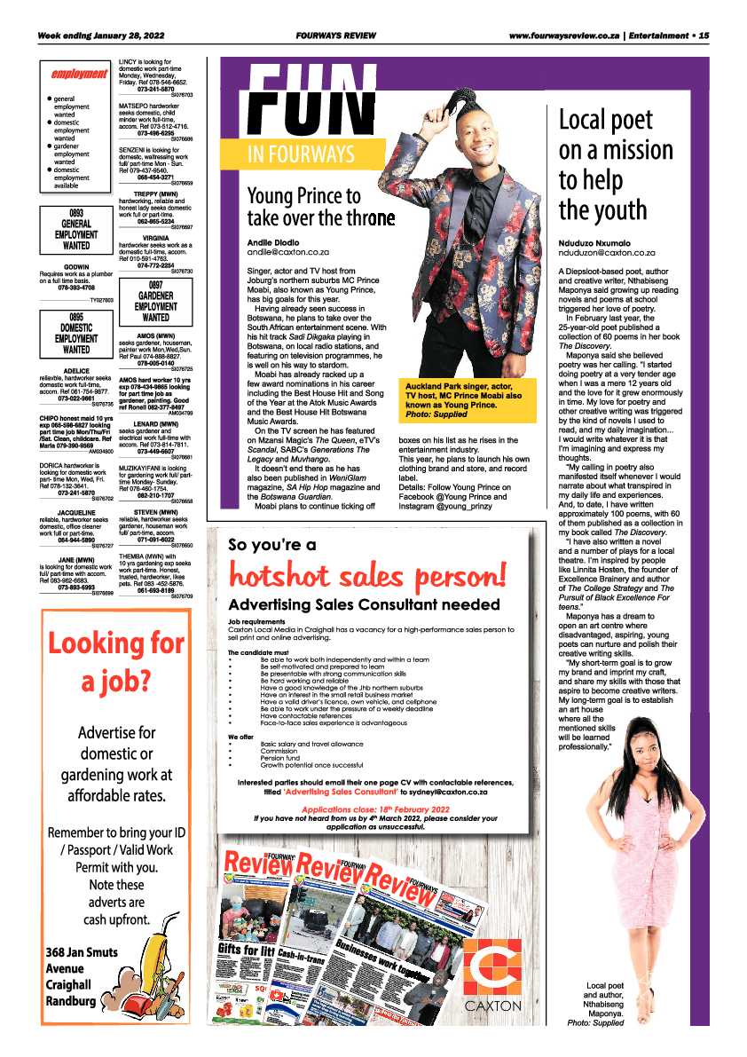 Fourways Review 28 January 2022 page 15