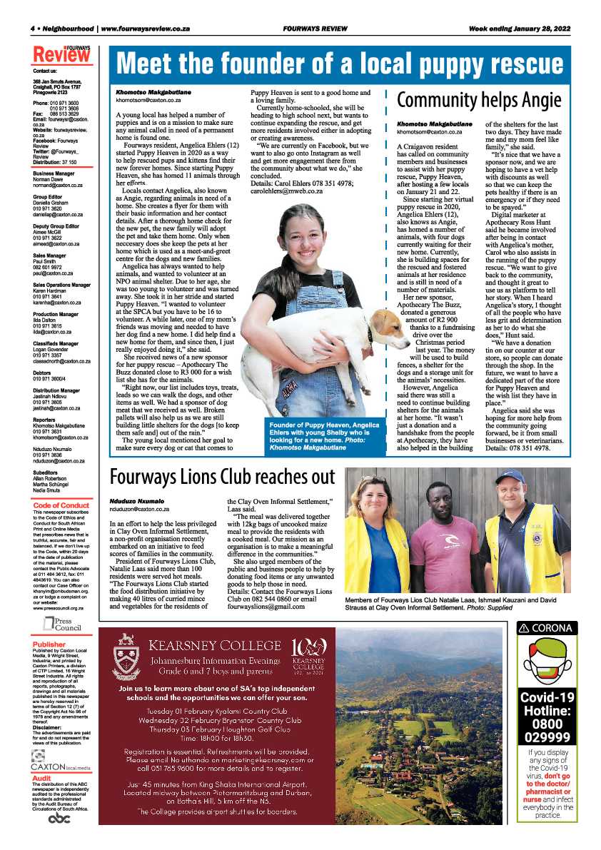 Fourways Review 28 January 2022 page 4