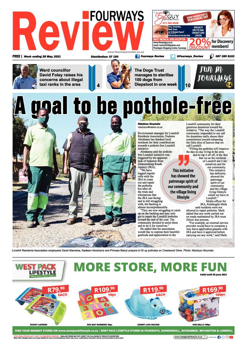 Fourways Review 28 May 2021 page 1