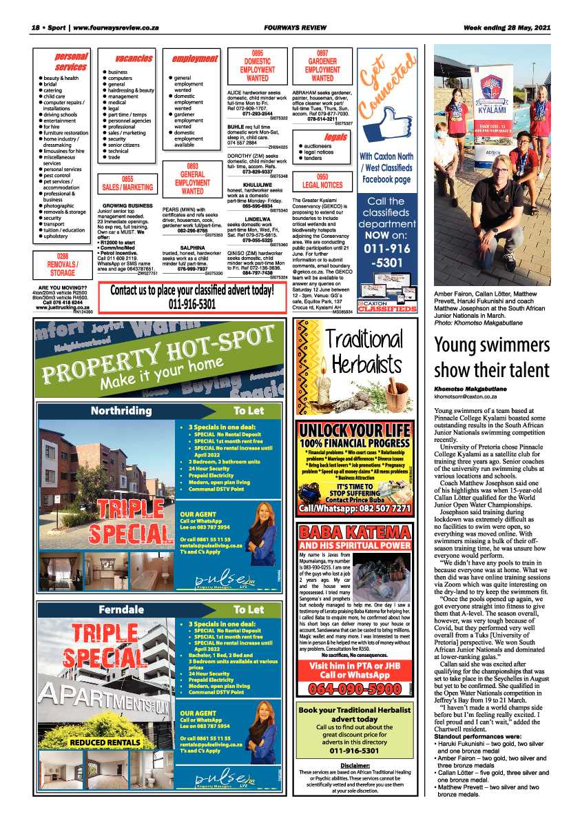 Fourways Review 28 May 2021 page 18