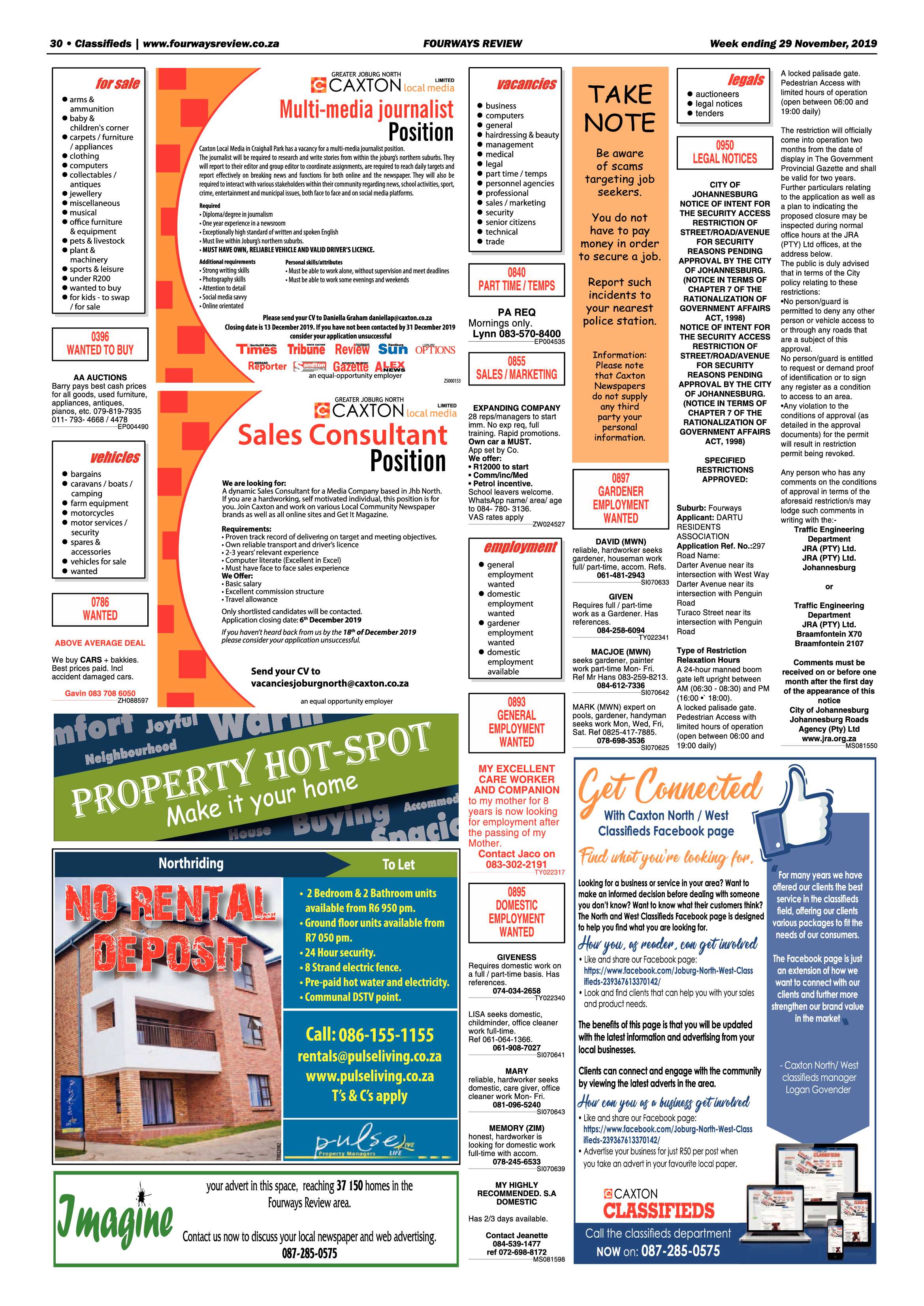 Fourwars Review 29 November 2019 page 30