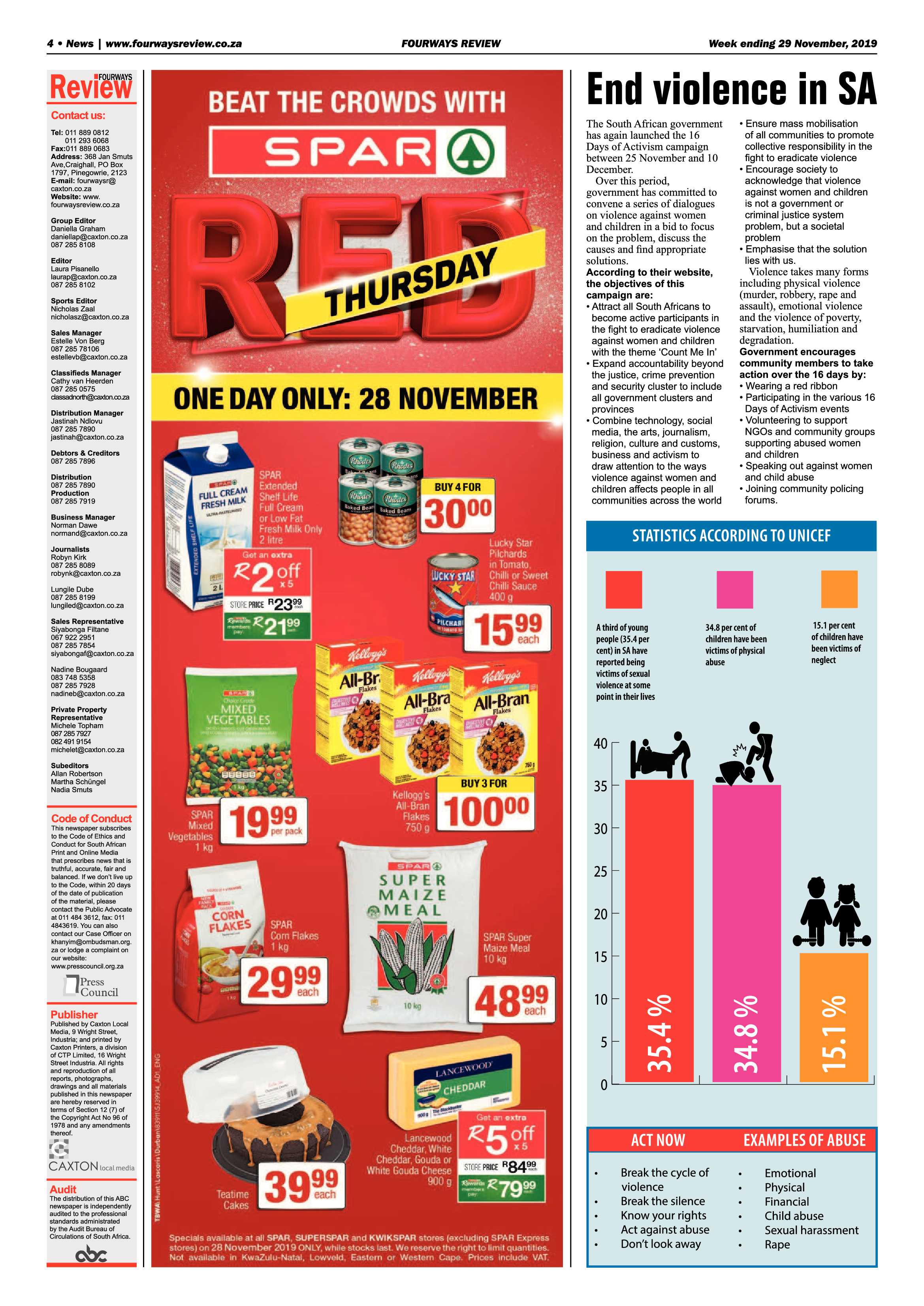 Fourwars Review 29 November 2019 page 4