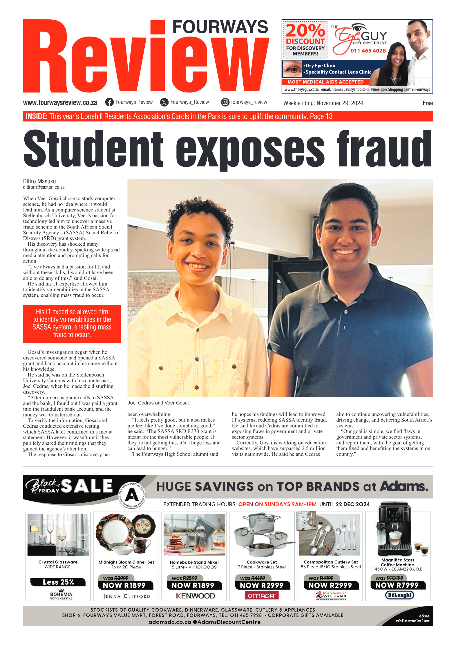 Fourways Review 29 November 2024 page 1