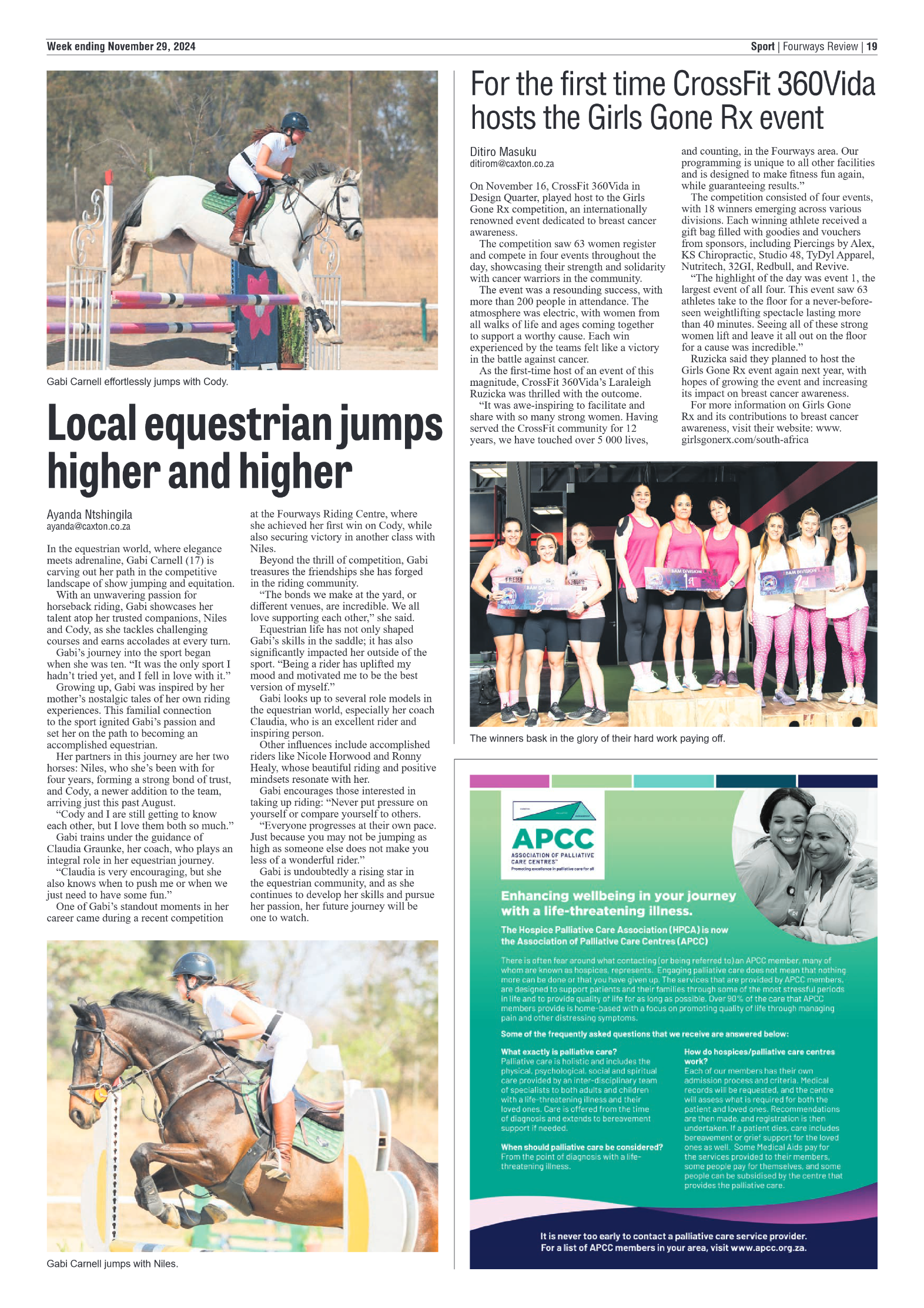 Fourways Review 29 November 2024 page 19