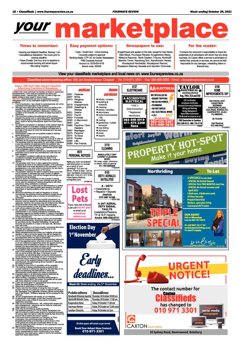 Fourways Review 29 October 2021 page 20