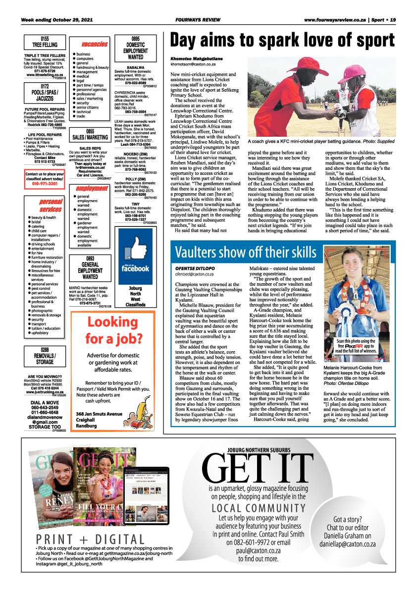 Fourways Review 29 October 2021 page 21