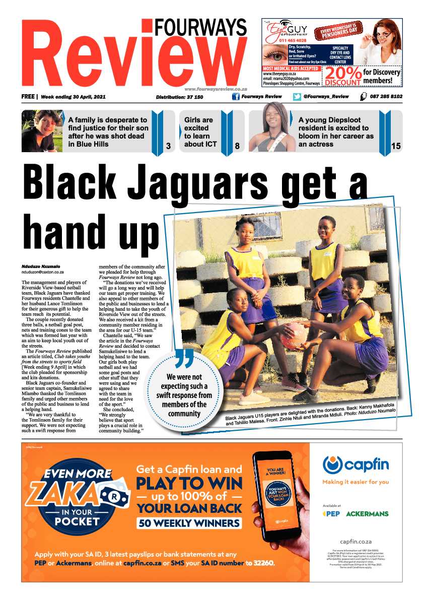 Fourways Review 30 April 2021 page 1