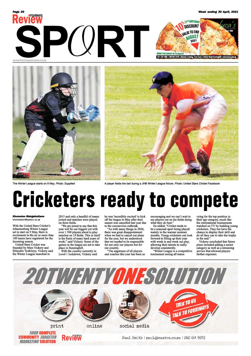 Fourways Review 30 April 2021 page 20