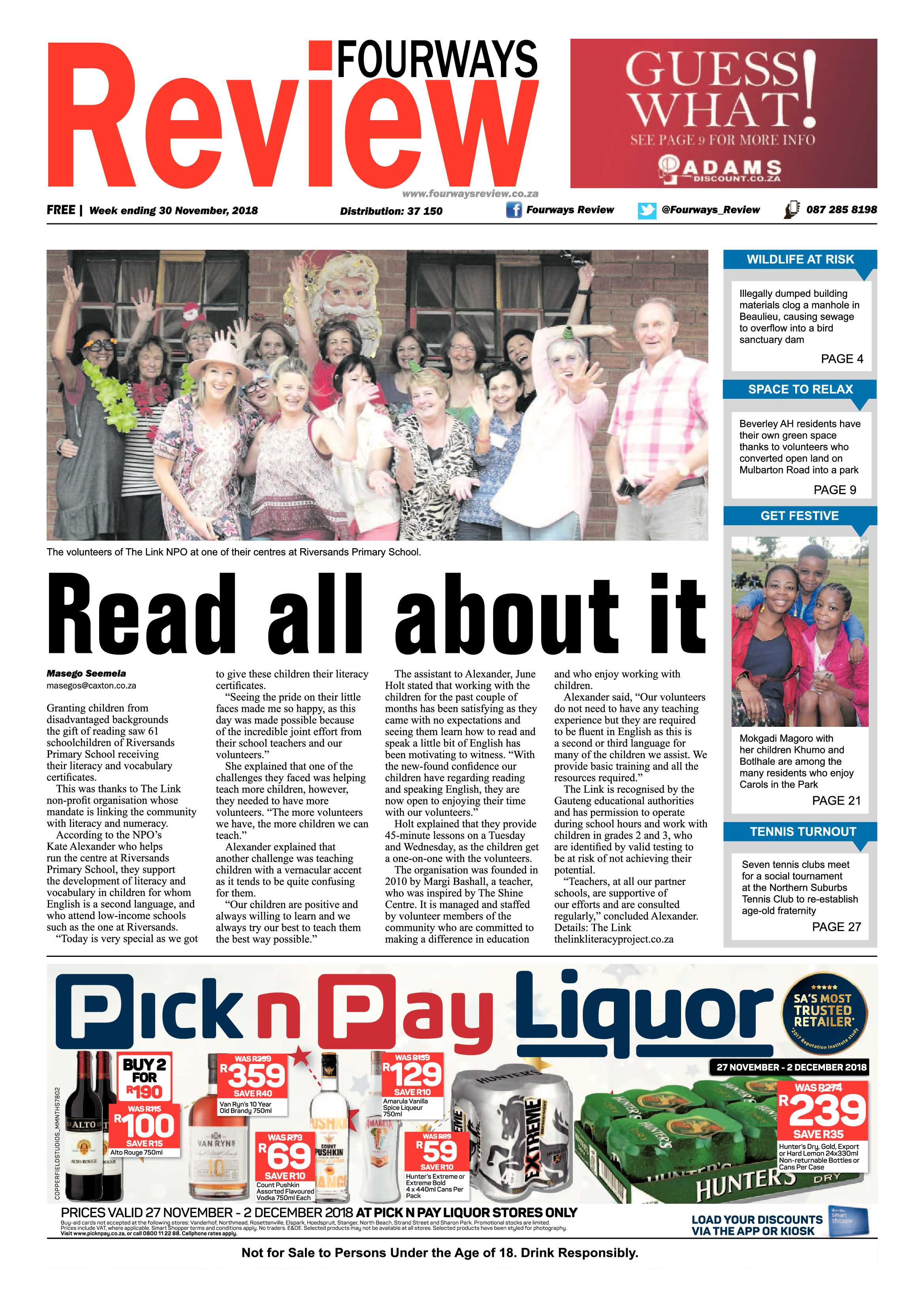 Fourways Review 30 November, 2018 page 1