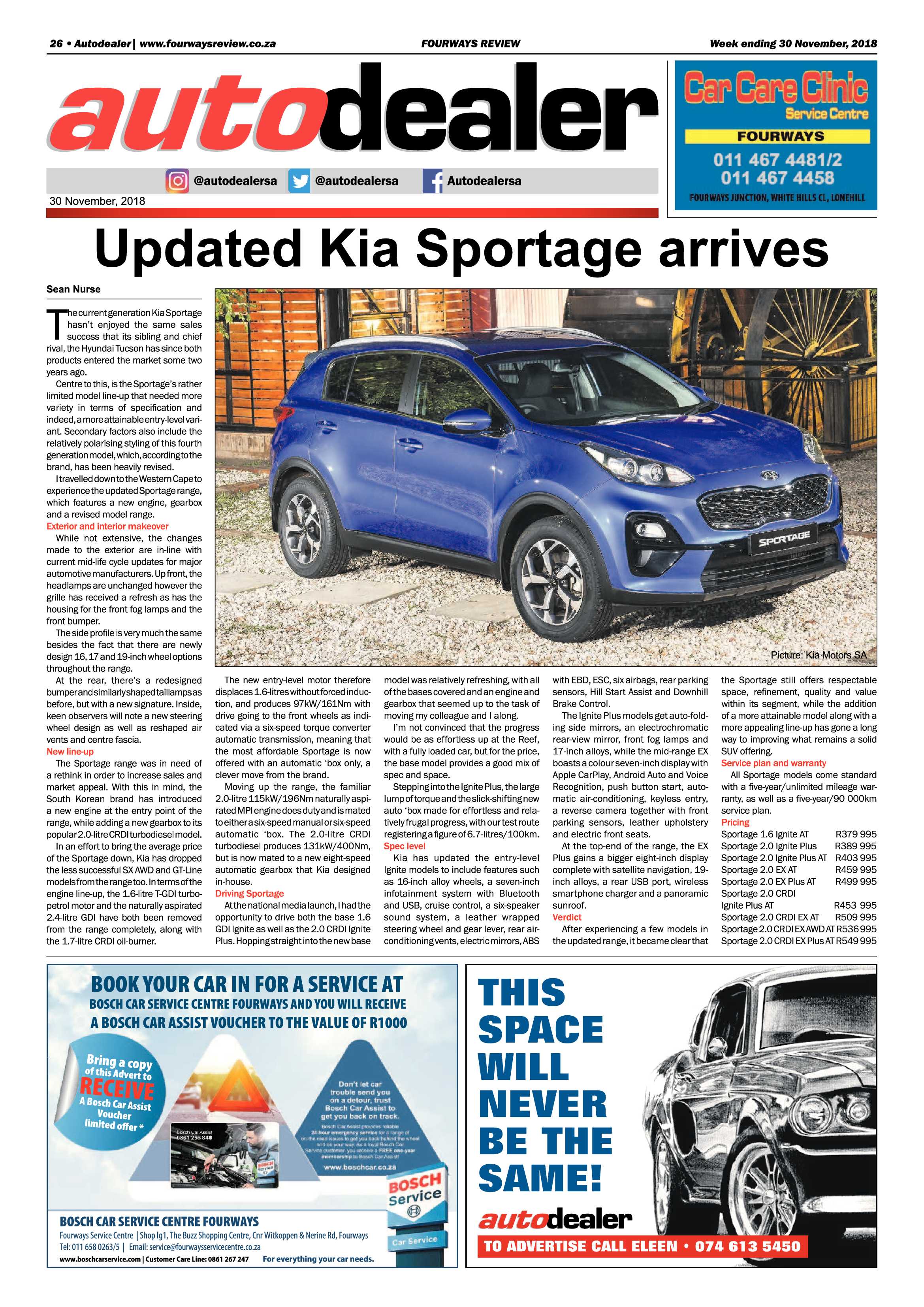Fourways Review 30 November, 2018 page 26