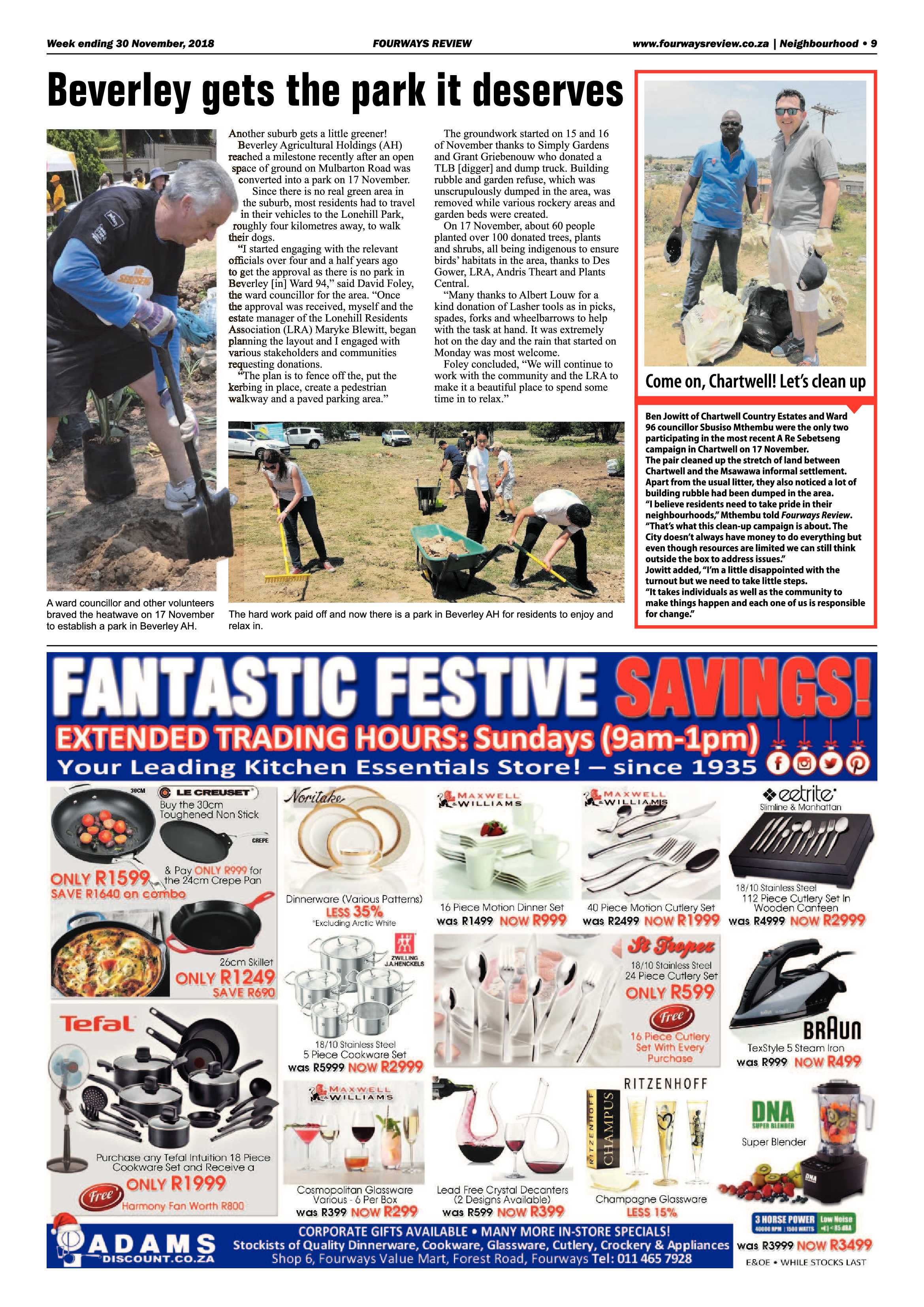 Fourways Review 30 November, 2018 page 9