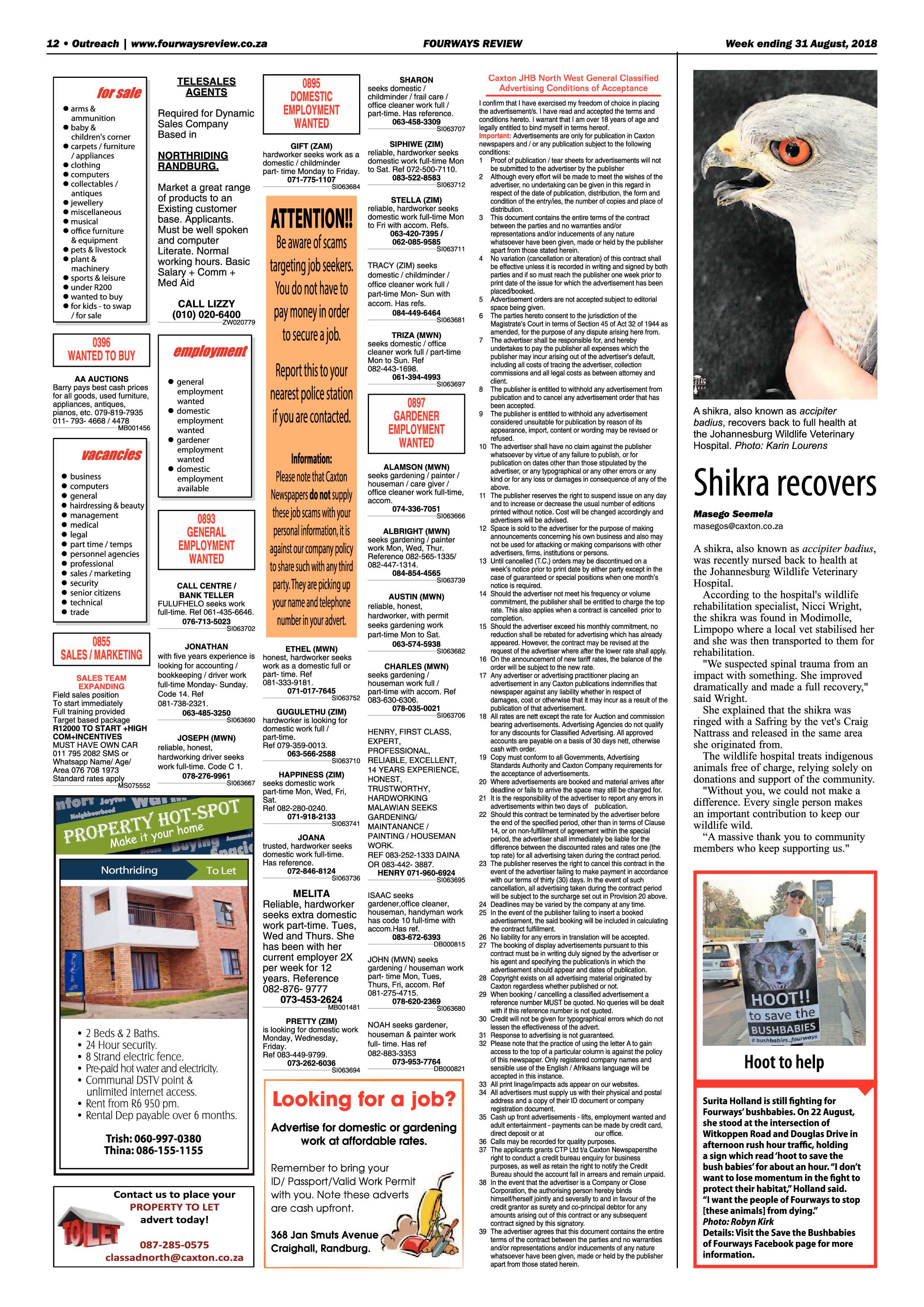 Fourways Review 31 August, 2018 page 12