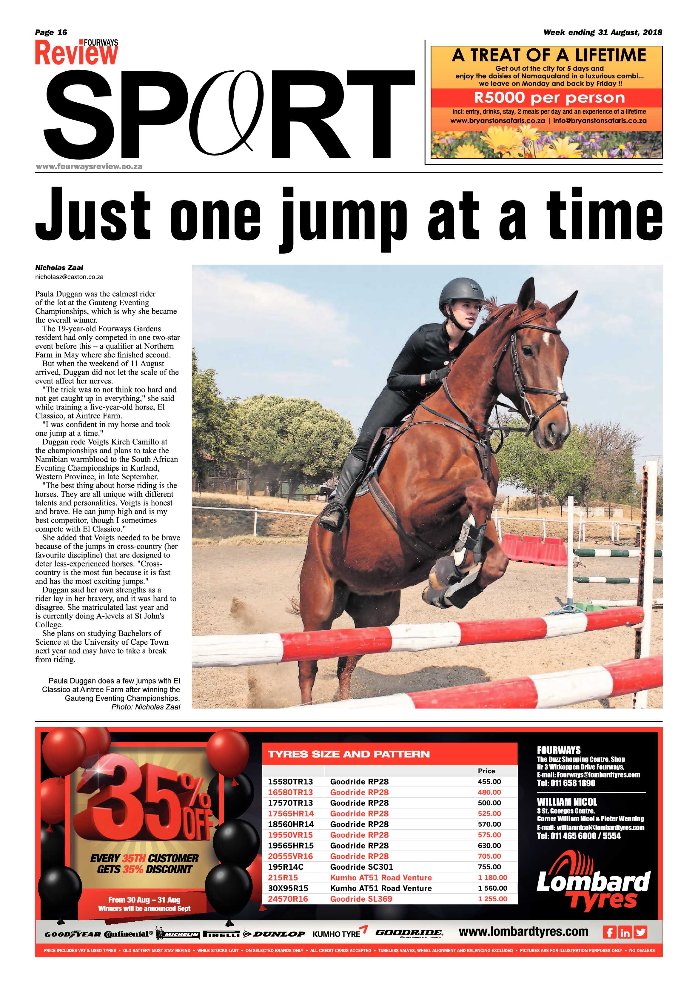 Fourways Review 31 August, 2018 page 16