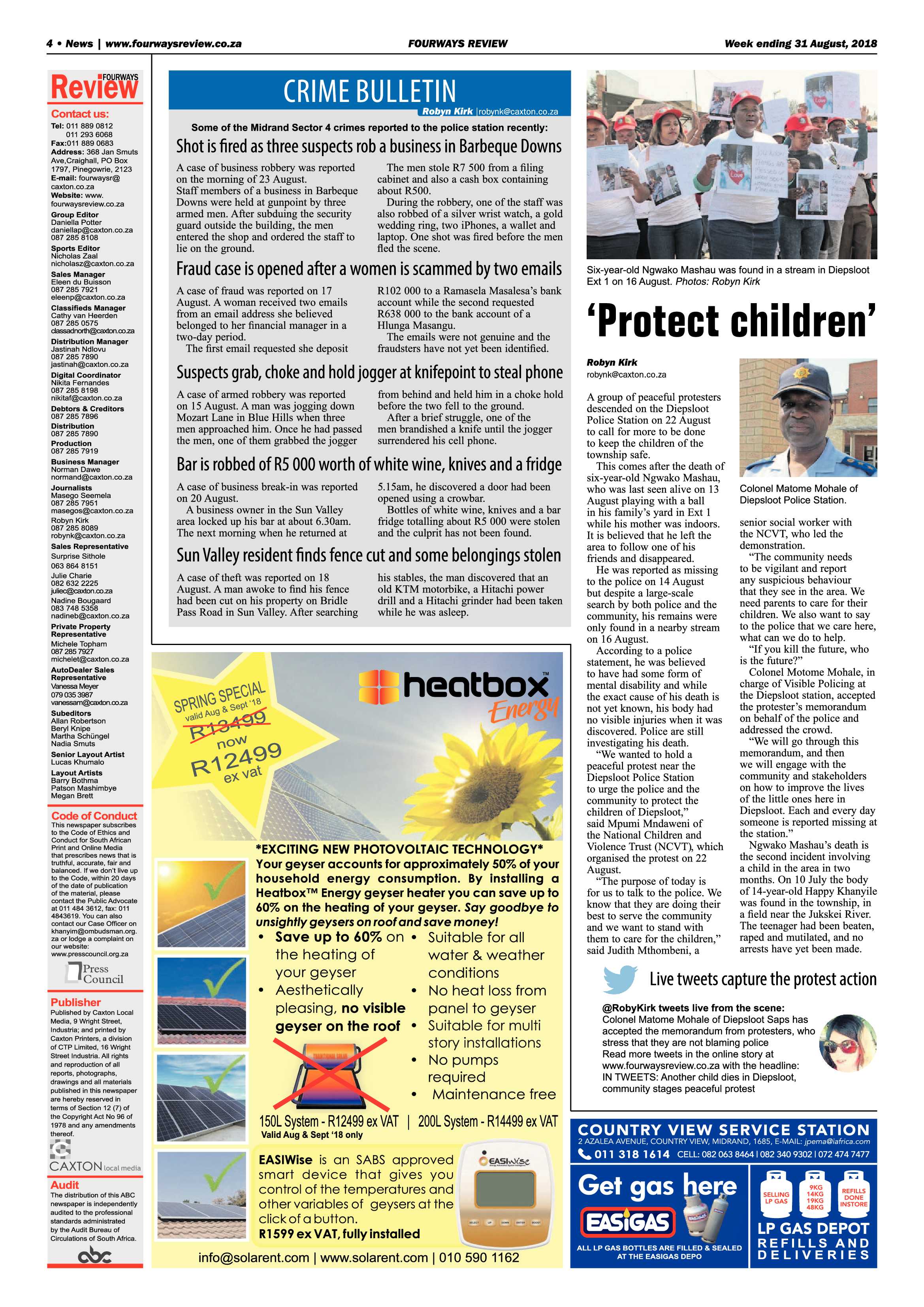 Fourways Review 31 August, 2018 page 4