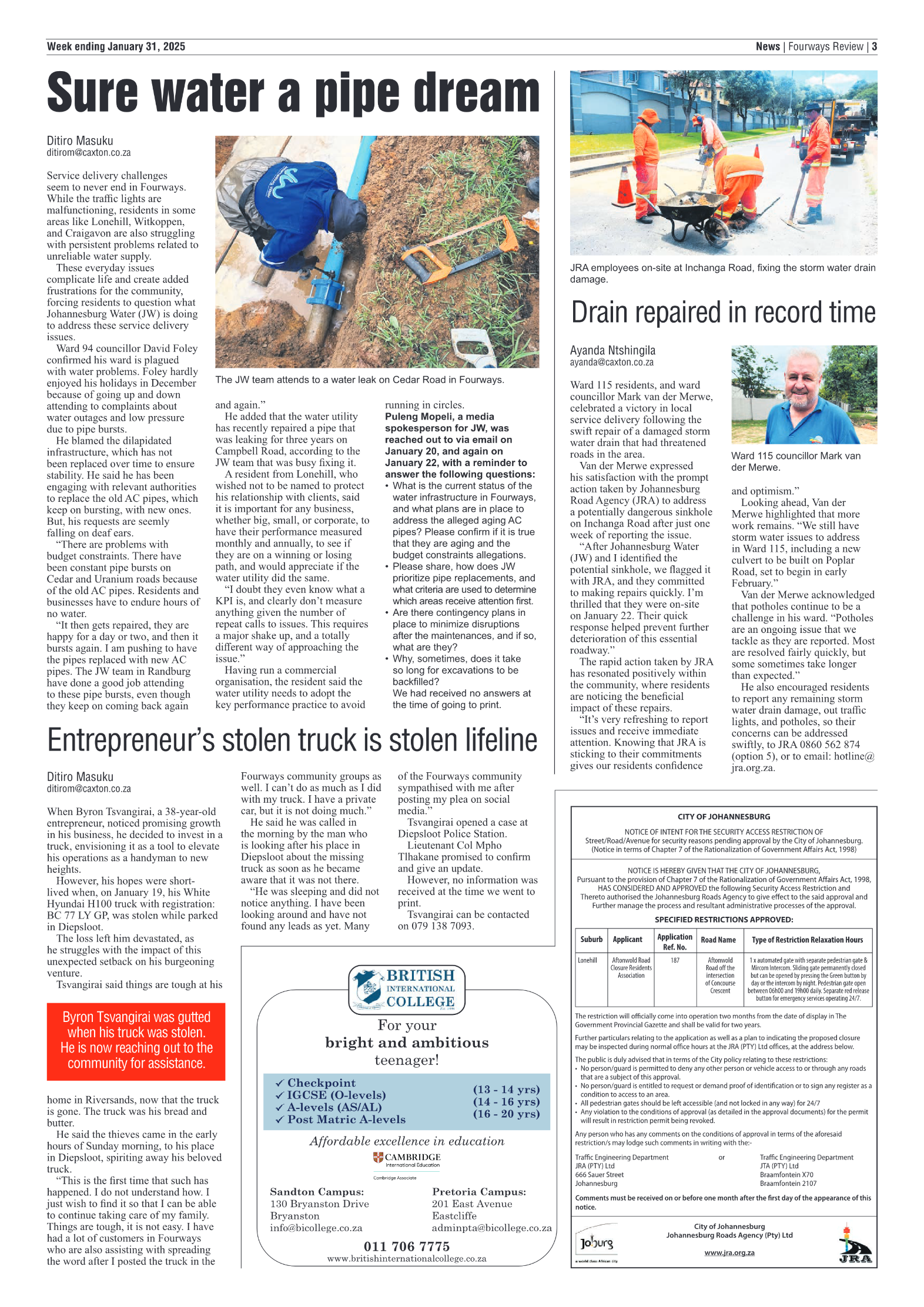 Fourways Review 31 January 2025 page 3