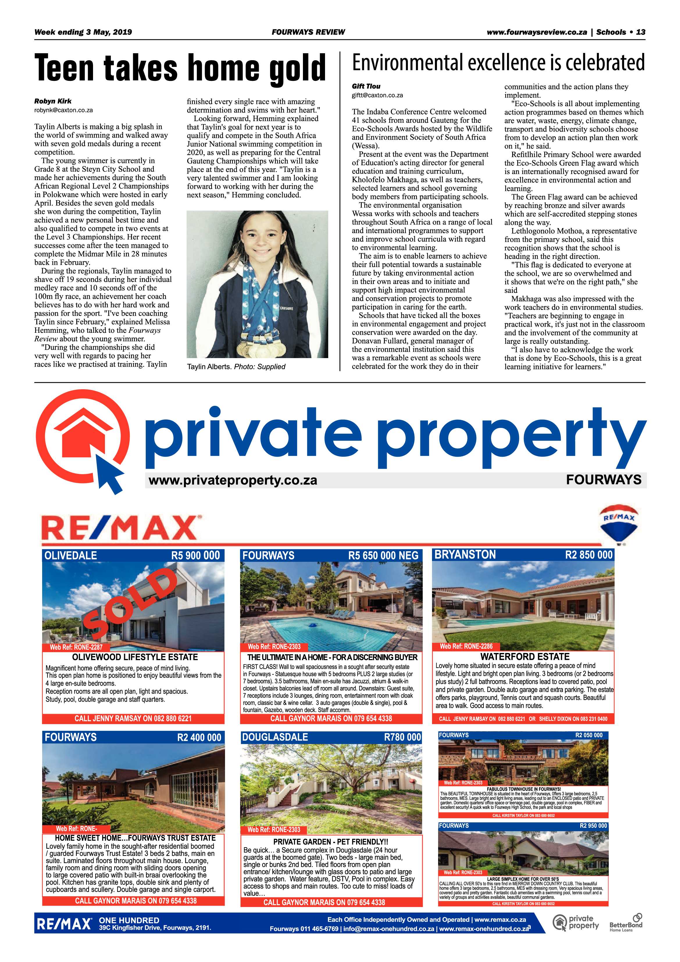 Fourways Review 3 May, 2019 page 13