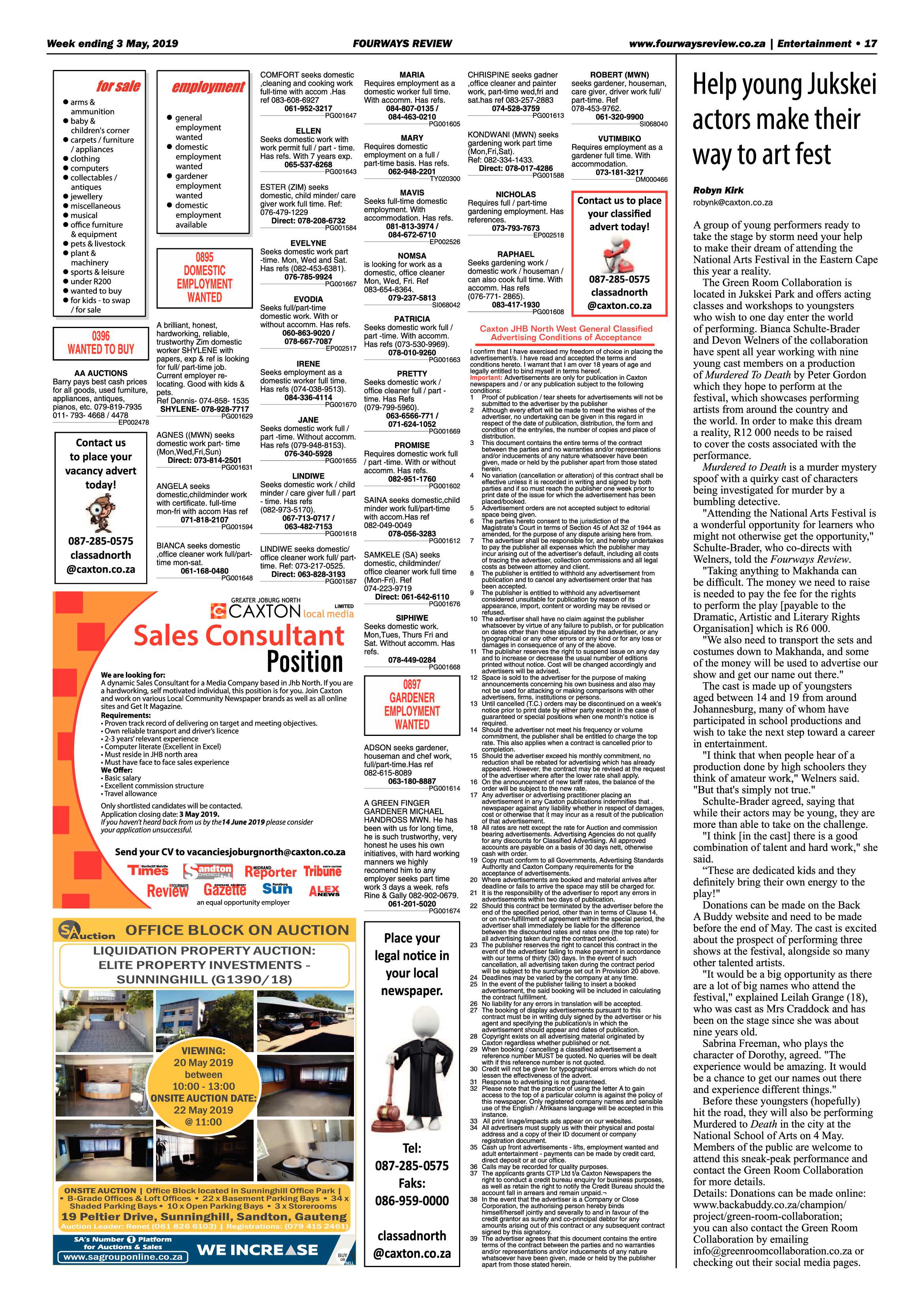 Fourways Review 3 May, 2019 page 17