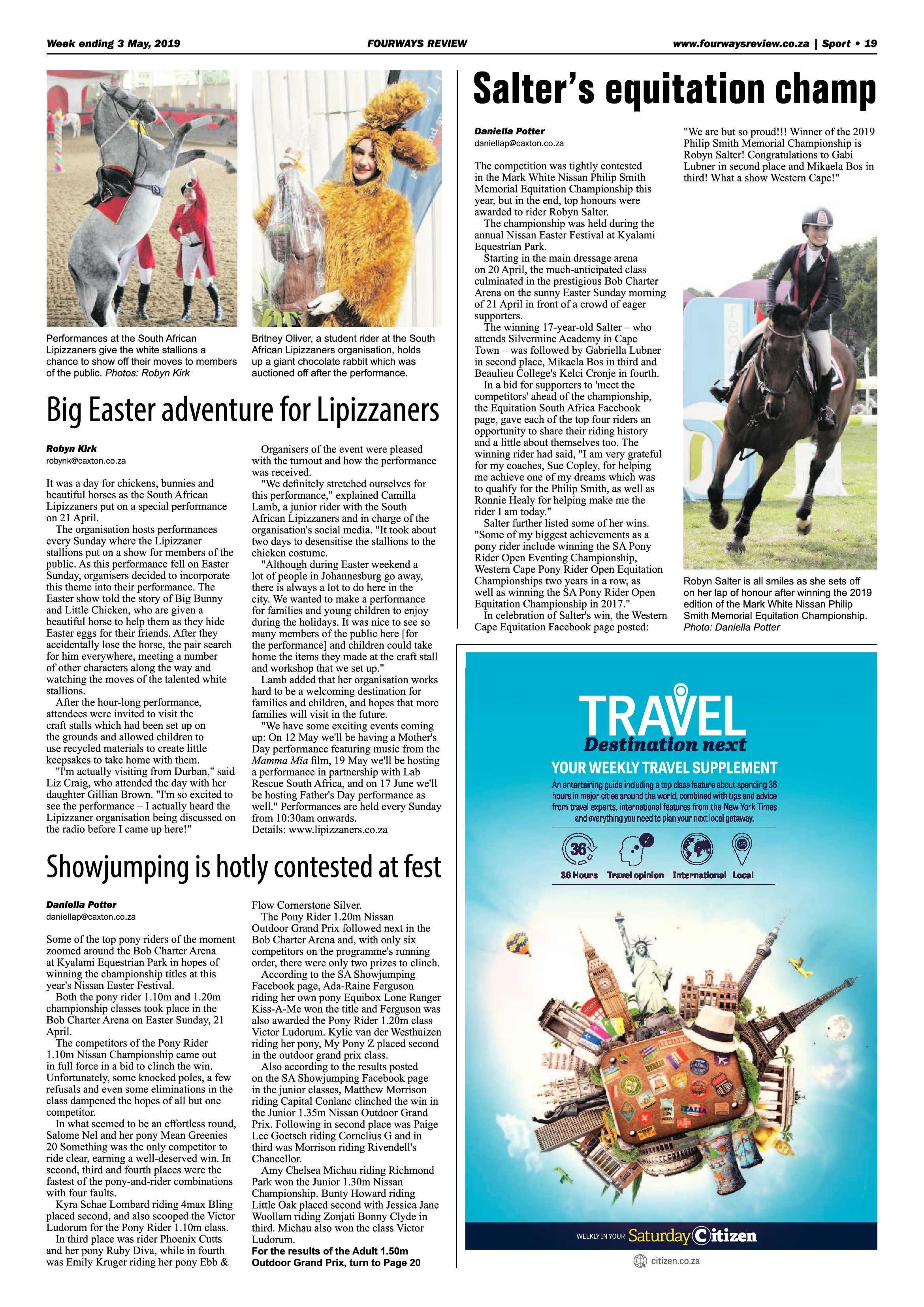 Fourways Review 3 May, 2019 page 19
