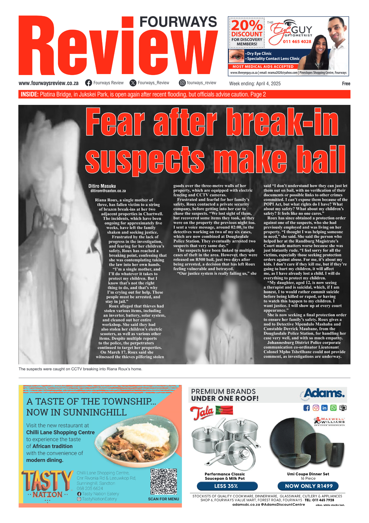 Fourways Review 4 April 2025 page 1