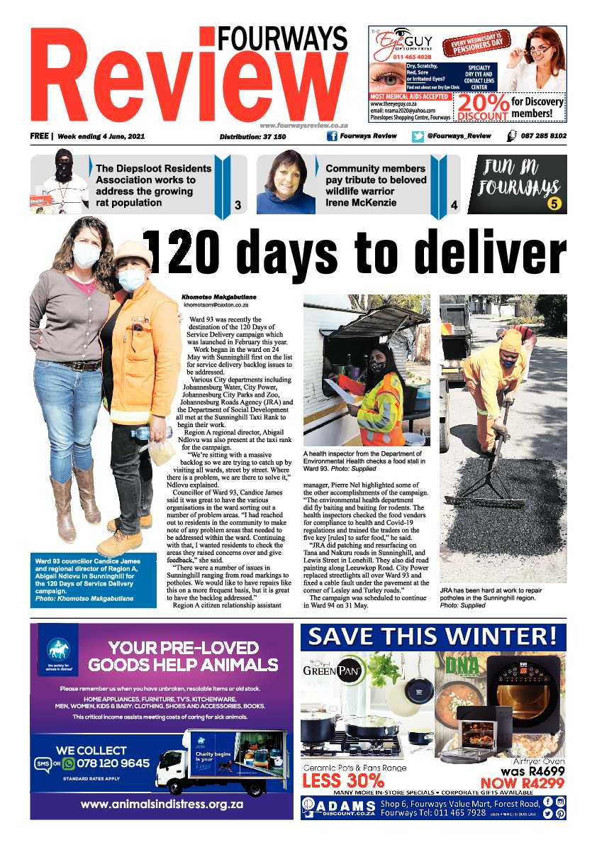 Fourways Review 4 June 2021 page 1