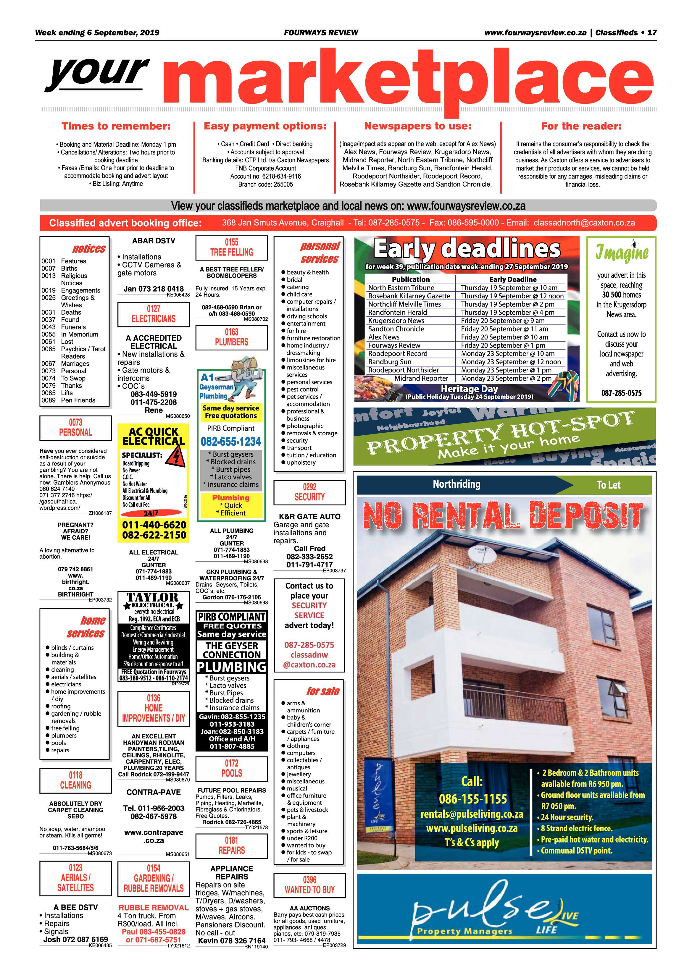 Fourways Review 4 Spetember, 2019 page 17